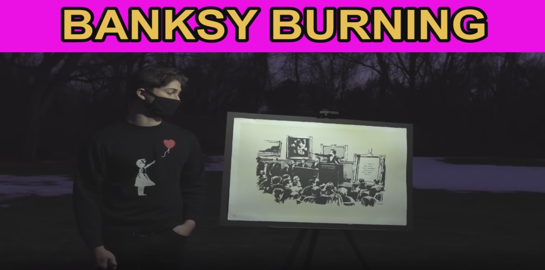 Watch Blockchain Company Burn Original $95K Banksy For NFT