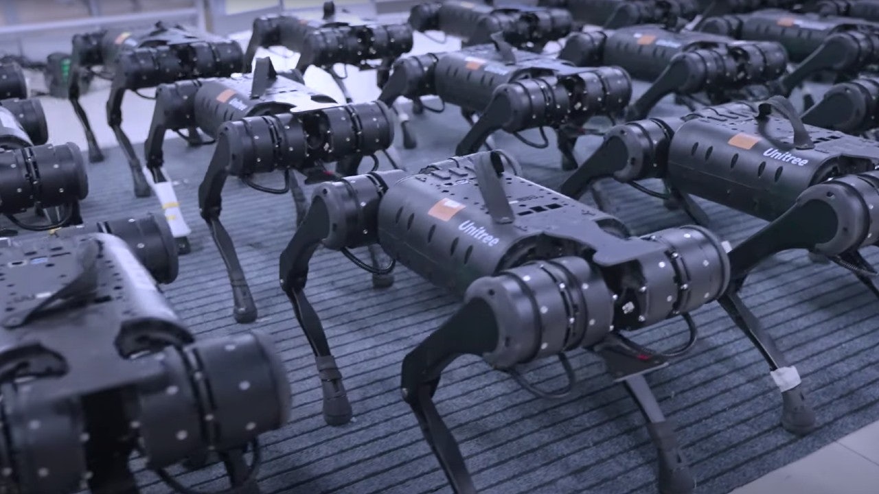 Watch Unitree Robotics Flex Viral Robot Dog Army…They Go For $10K A Pup