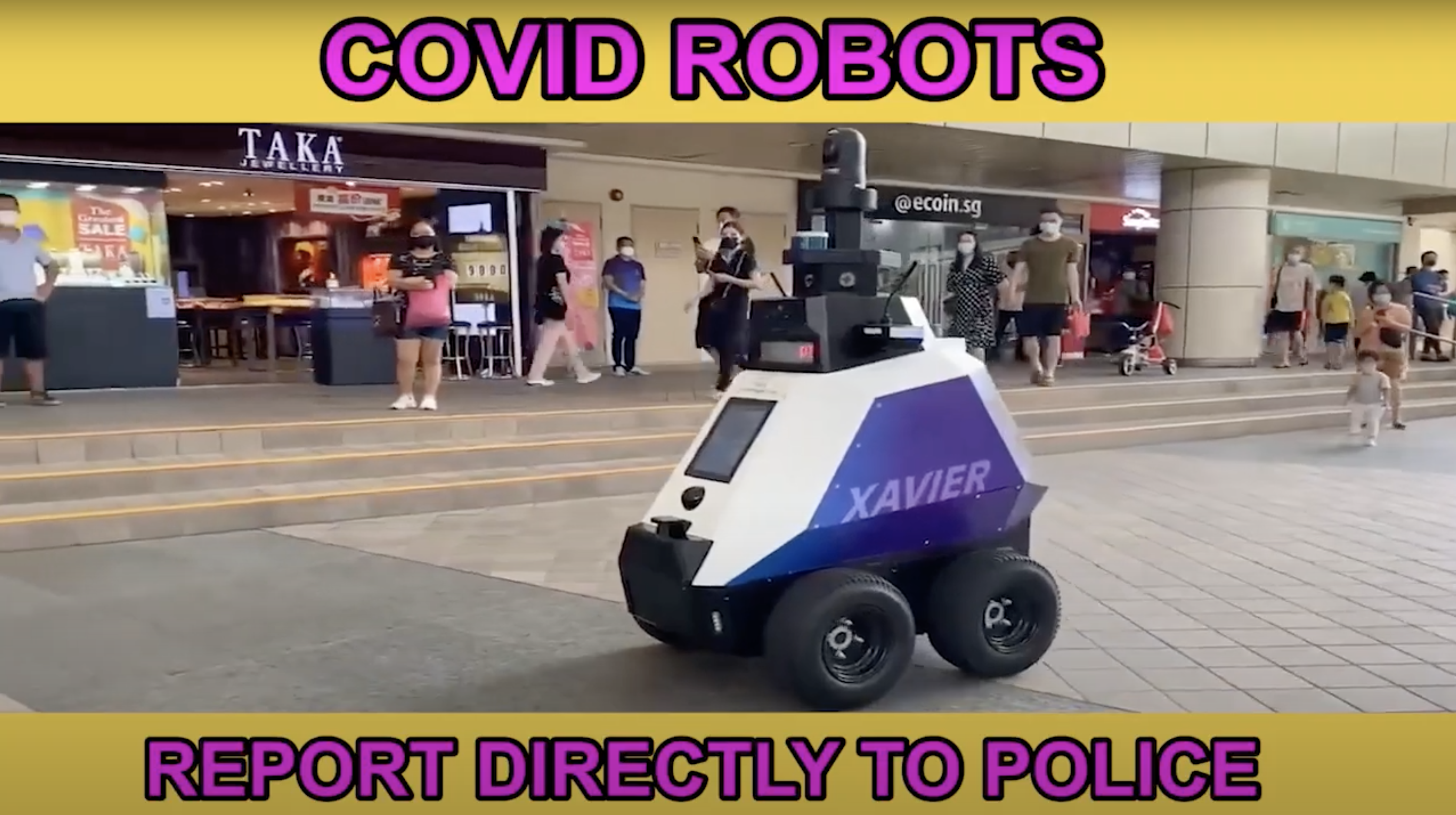 Facial Recognition COVID Police Robots Report Violators In Real Time