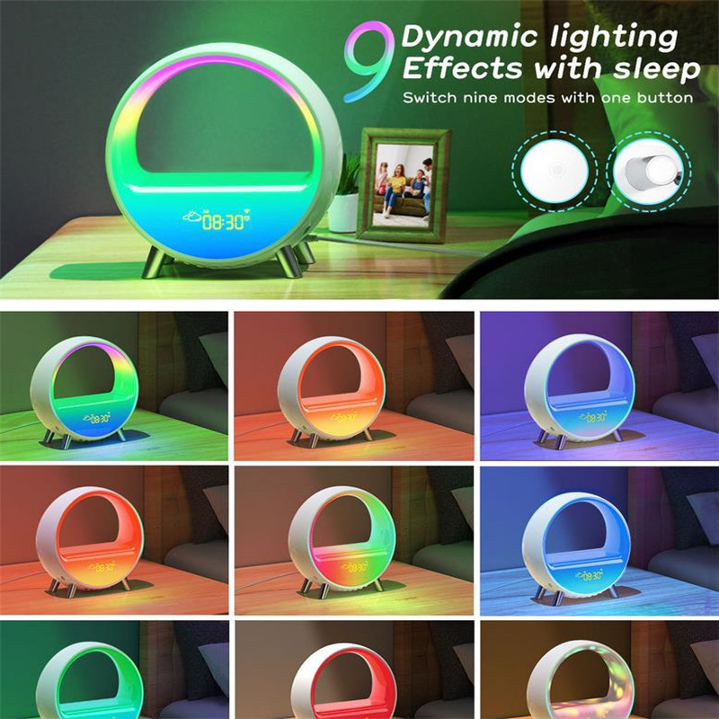 Atmosphere Lamp Bluetooth Speaker Smart Alarm Clock Night Light WiFi Wake Up Light Sunrise Sunset Lamp - Image 4
