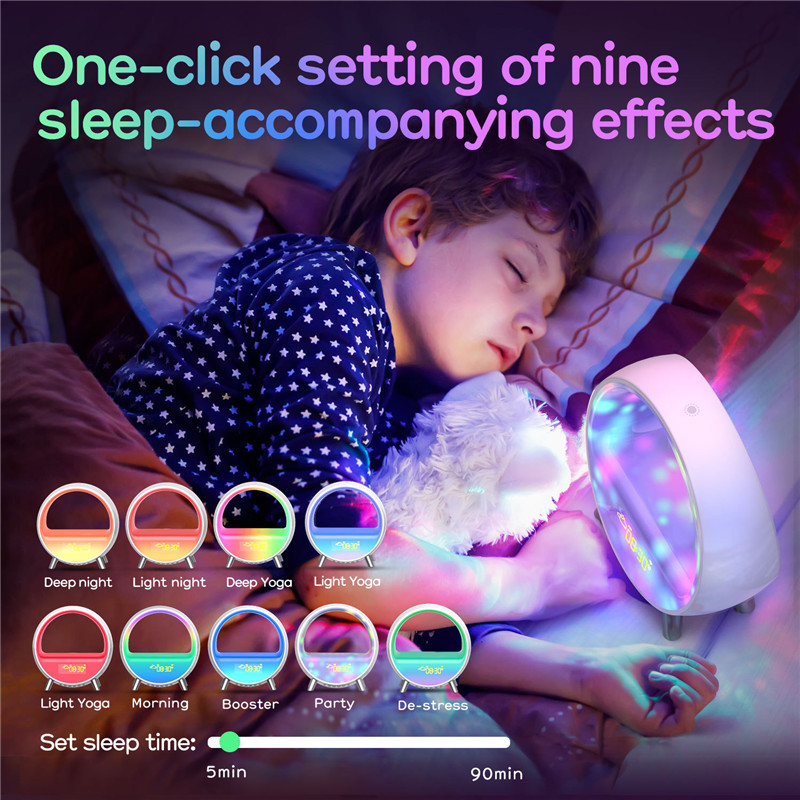 Atmosphere Lamp Bluetooth Speaker Smart Alarm Clock Night Light WiFi Wake Up Light Sunrise Sunset Lamp - Image 5