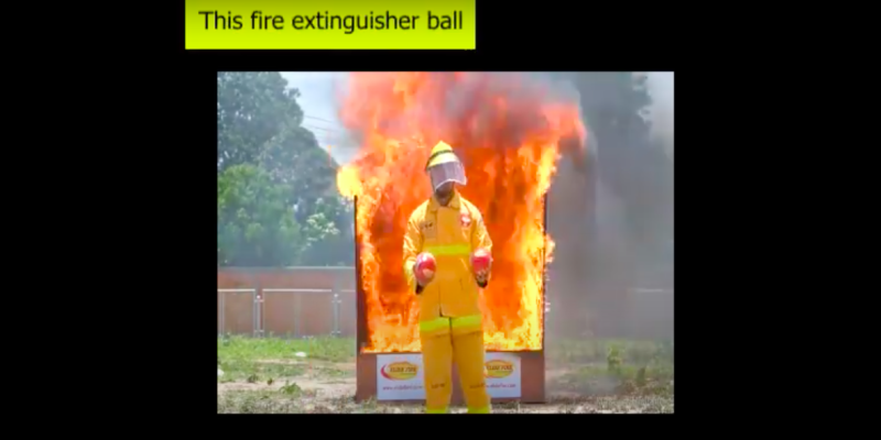 This Eco-Friendly Elide Fire Extinguishing Dodge Ball Puts Out Fires Like A Boss