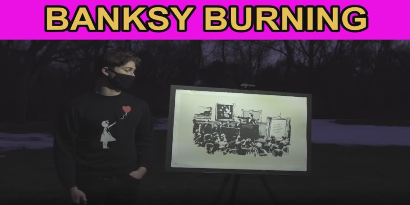 Watch Blockchain Company Burn Original $95K Banksy For NFT