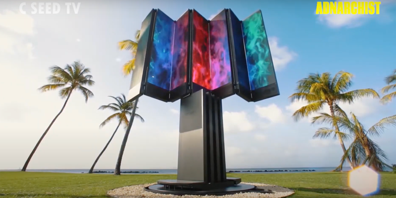 This Ultra-Luxury Electronics Brand Makes Weatherproof TVs That Unfold From The Ground