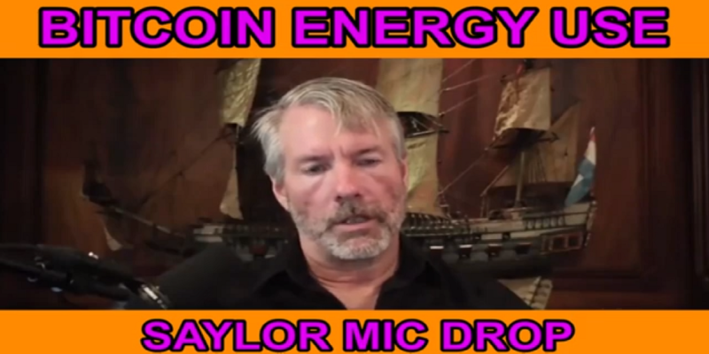 Watch Michael Saylor Crush Critic On Bitcoin Energy Use Debate #MicDrop